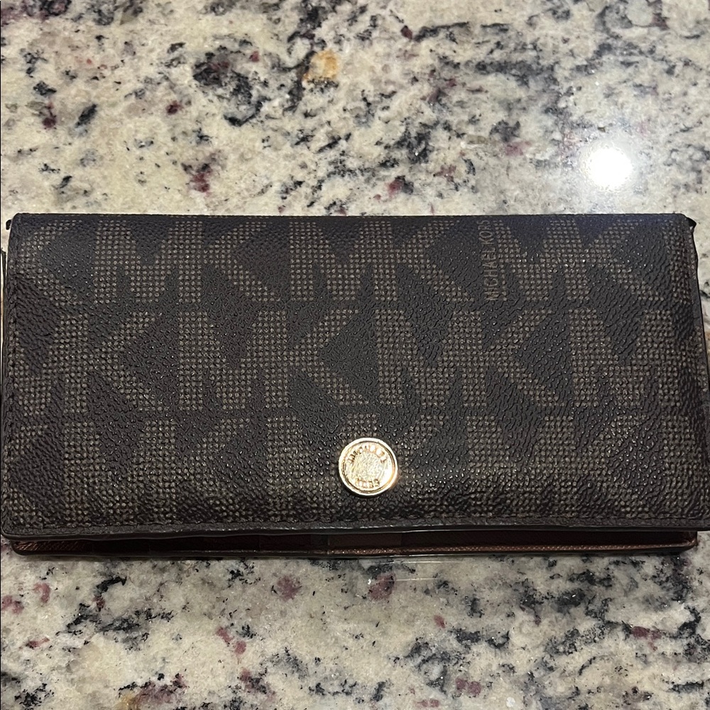 Michael Kors Dark Brown Logo Wallet